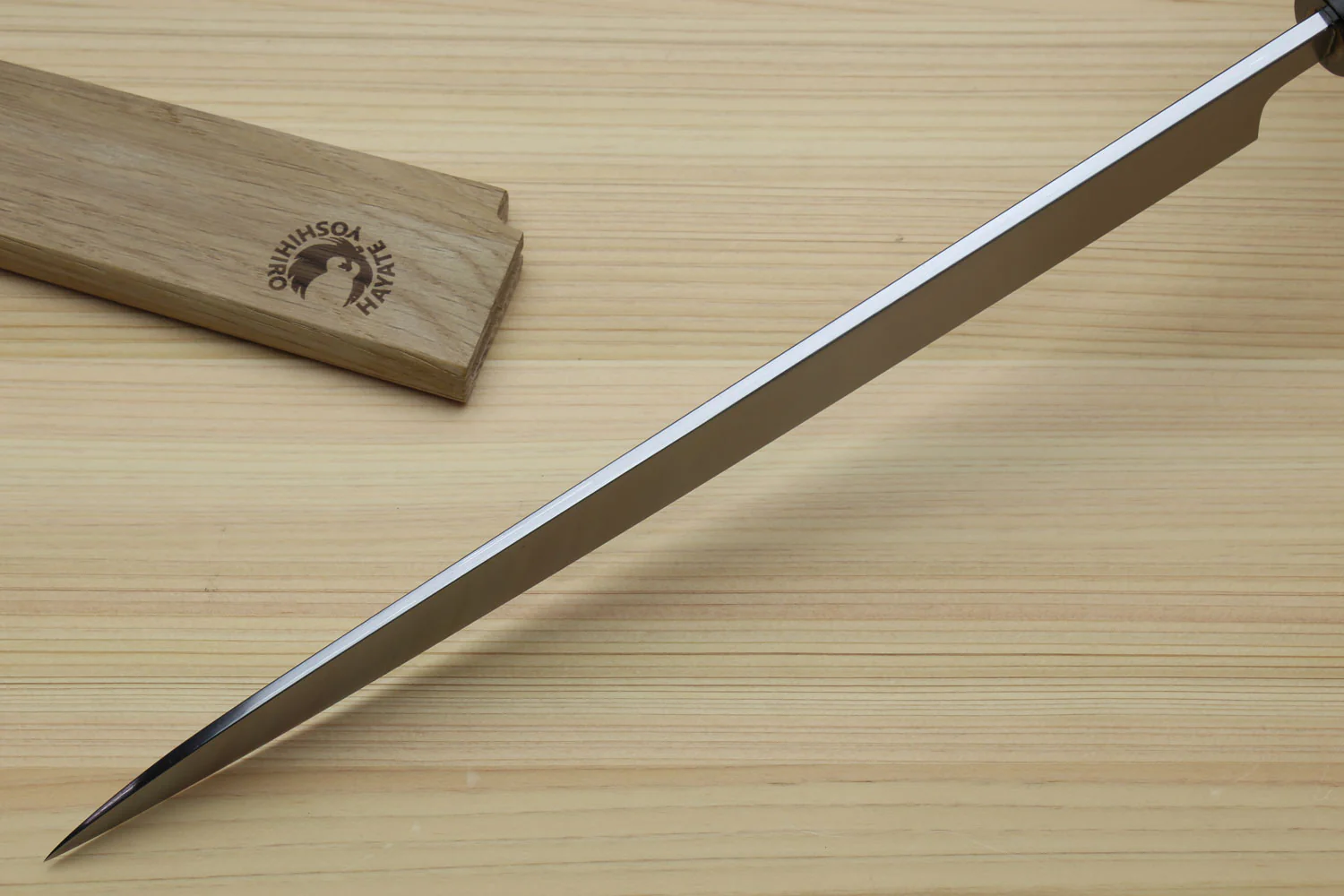 Yoshihiro Kasumi White Steel Yanagi Sushi Sashimi Japanese Knife Magnolia Handle - Image 6
