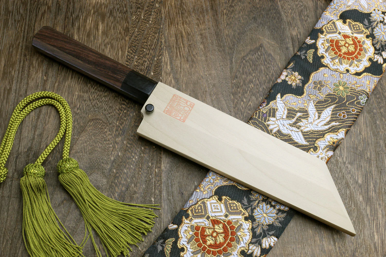 Yoshihiro Aonamiuchi Blue Steel #1 Kenmuki Japanese Single Edged Vegetable Knife - Image 9