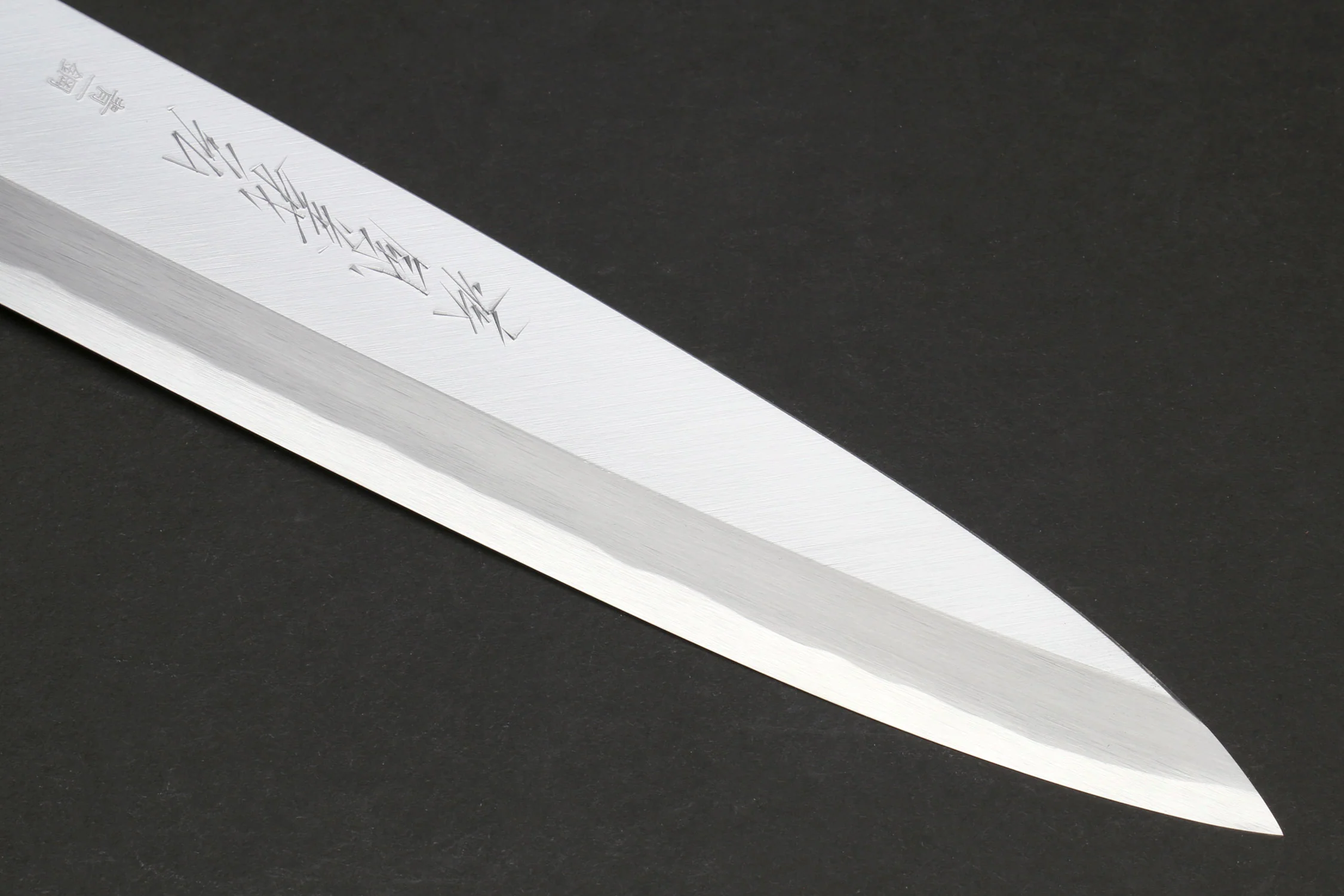 Yoshihiro Aonamiuchi Blue Steel #1 Mioroshi Filet Sushi Sashimi Japanese Chef Knife Ebony Handle - Image 4