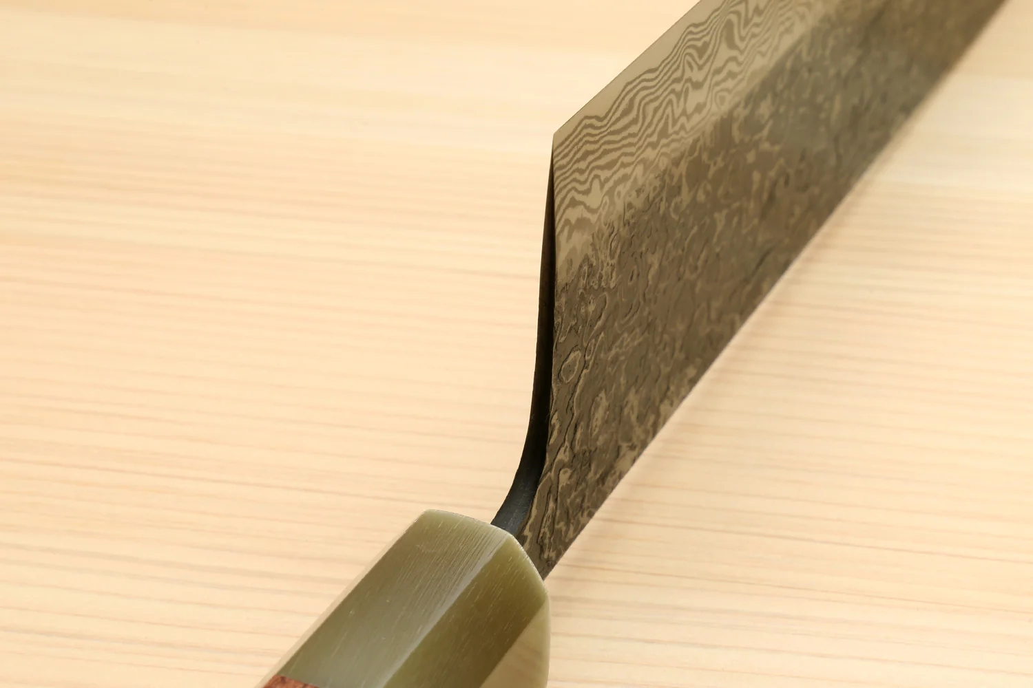 Yoshihiro Black-Forged High Performance SLD Damascus Steel Masashi Nakiri Vegetable knife Ironwood Handle - Image 6