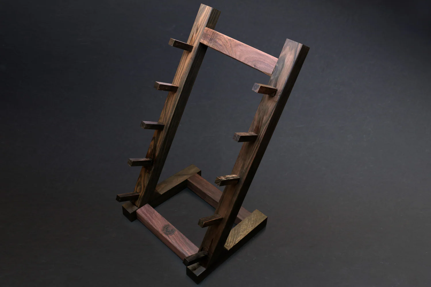 Yoshihiro Ebony and Rosewood Knife Rack Stand Chef Tool - Image 6