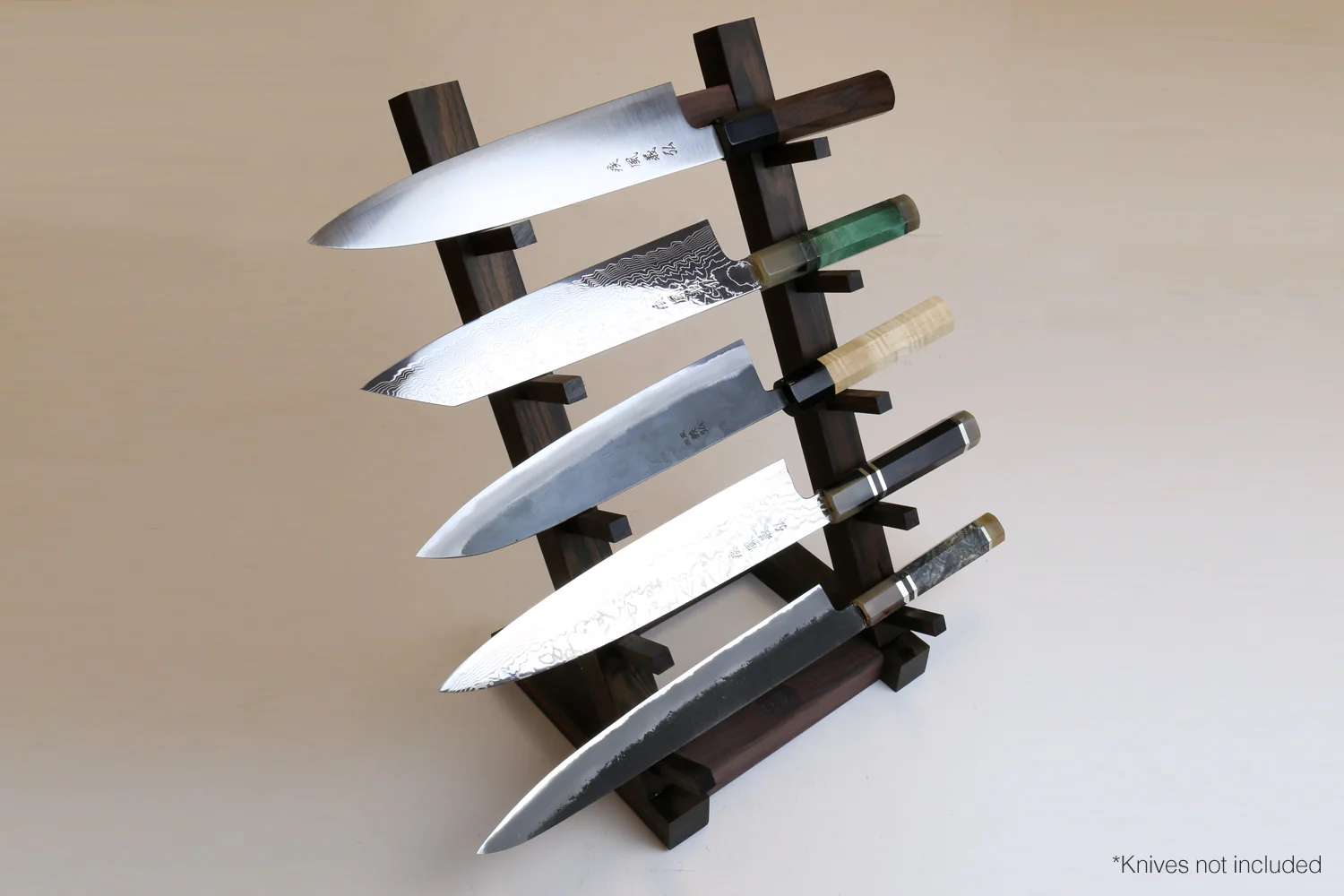 Yoshihiro Ebony and Rosewood Knife Rack Stand Chef Tool - Image 8