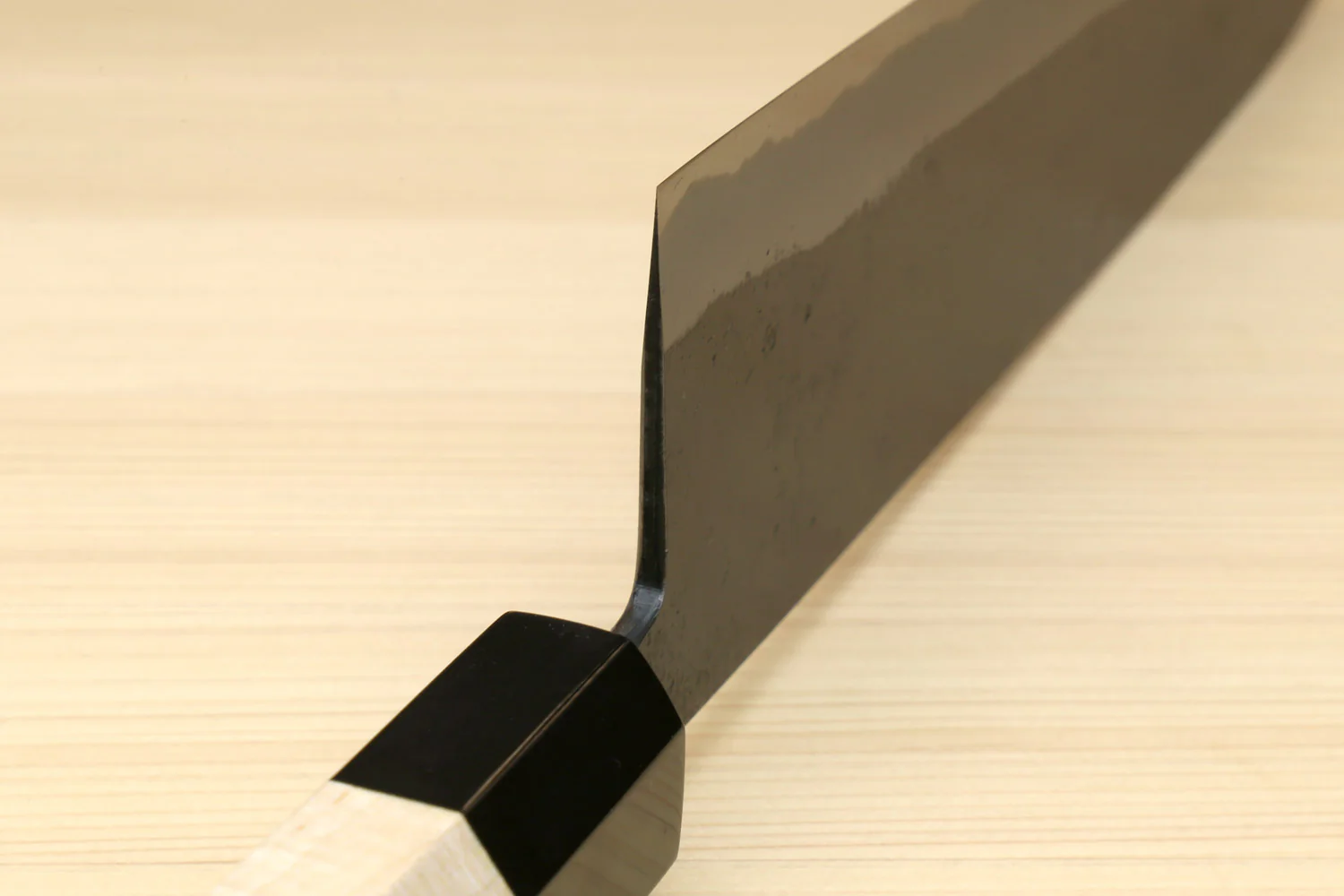 Yoshihiro High Carbon Blue Steel #2 Kurouchi Gyuto Japanese Multipurpose Knife with Kaede Handle - Image 6
