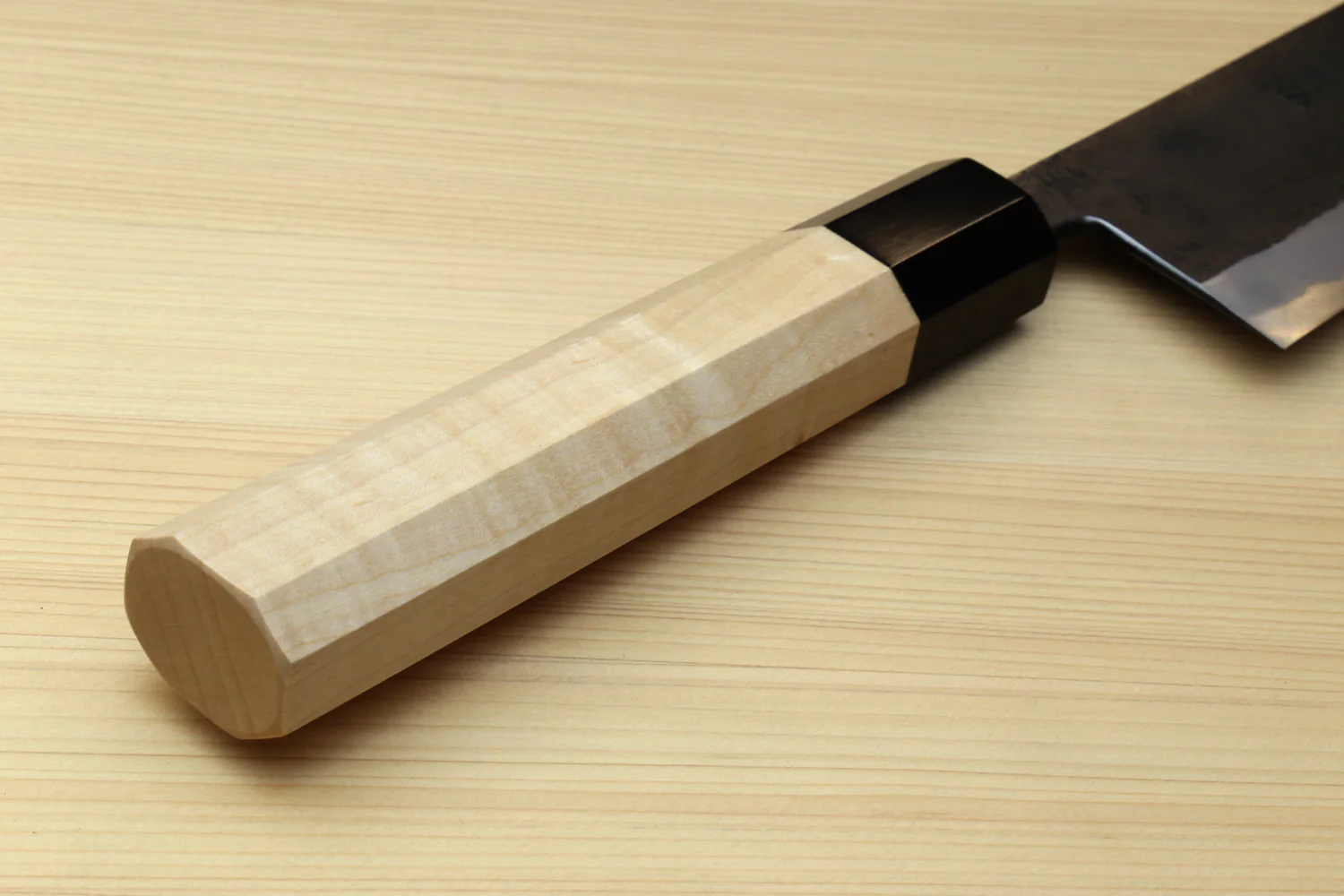 Yoshihiro High Carbon Blue Steel #2 Kurouchi Gyuto Japanese Multipurpose Knife with Kaede Handle - Image 8