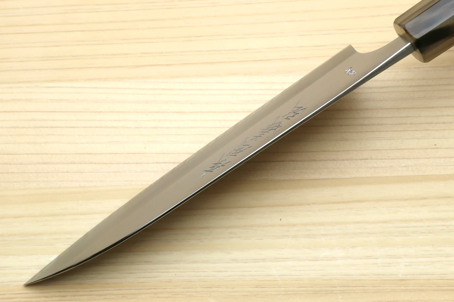 Yoshihiro High Speed Steel HAP40 Petty Multipurpose Chef Knife with Triple Ring Handle - Image 5