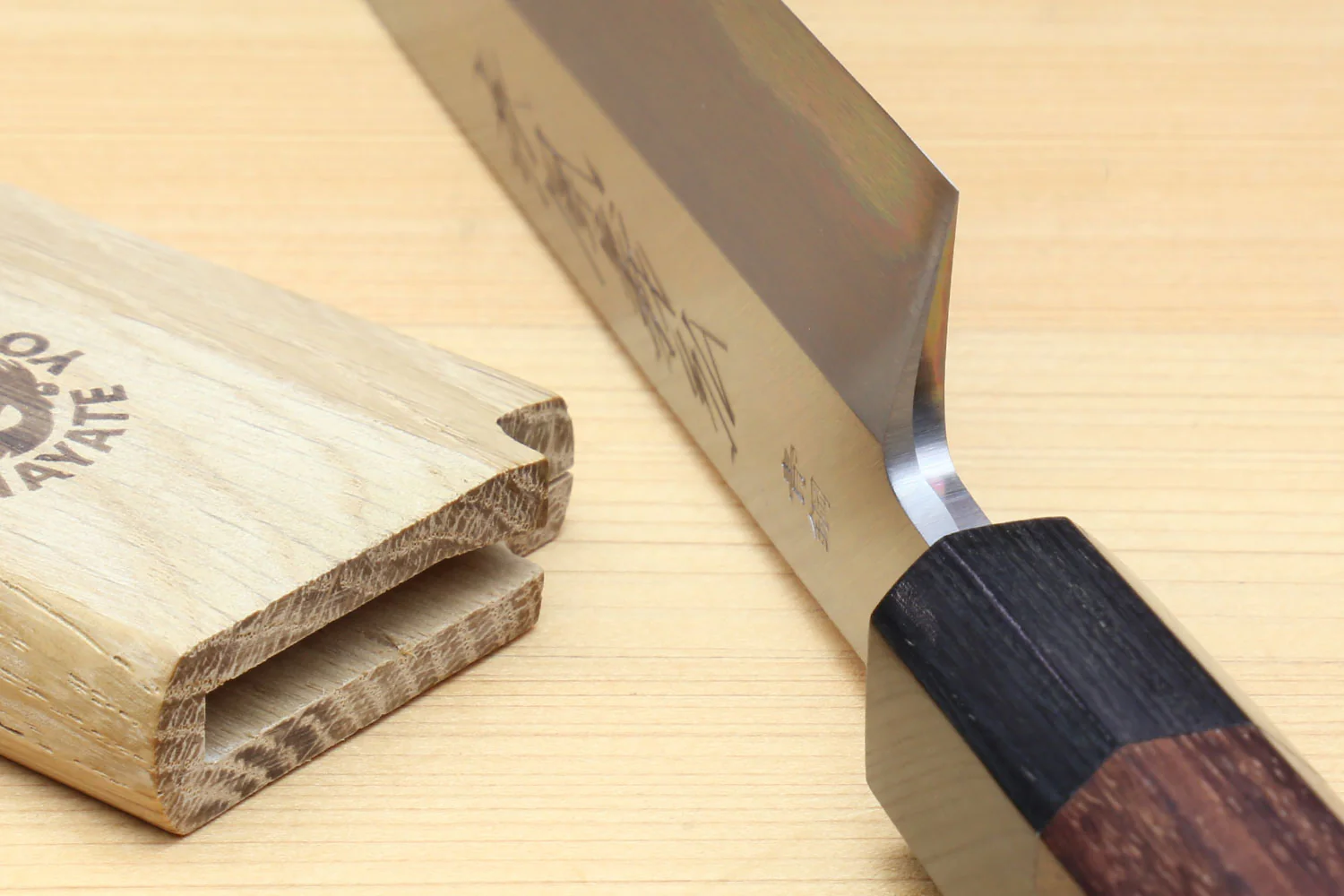Yoshihiro Hongasumi Blue Steel Yanagi Sushi Sashimi Japanese Knife Rosewood Handle - Image 6
