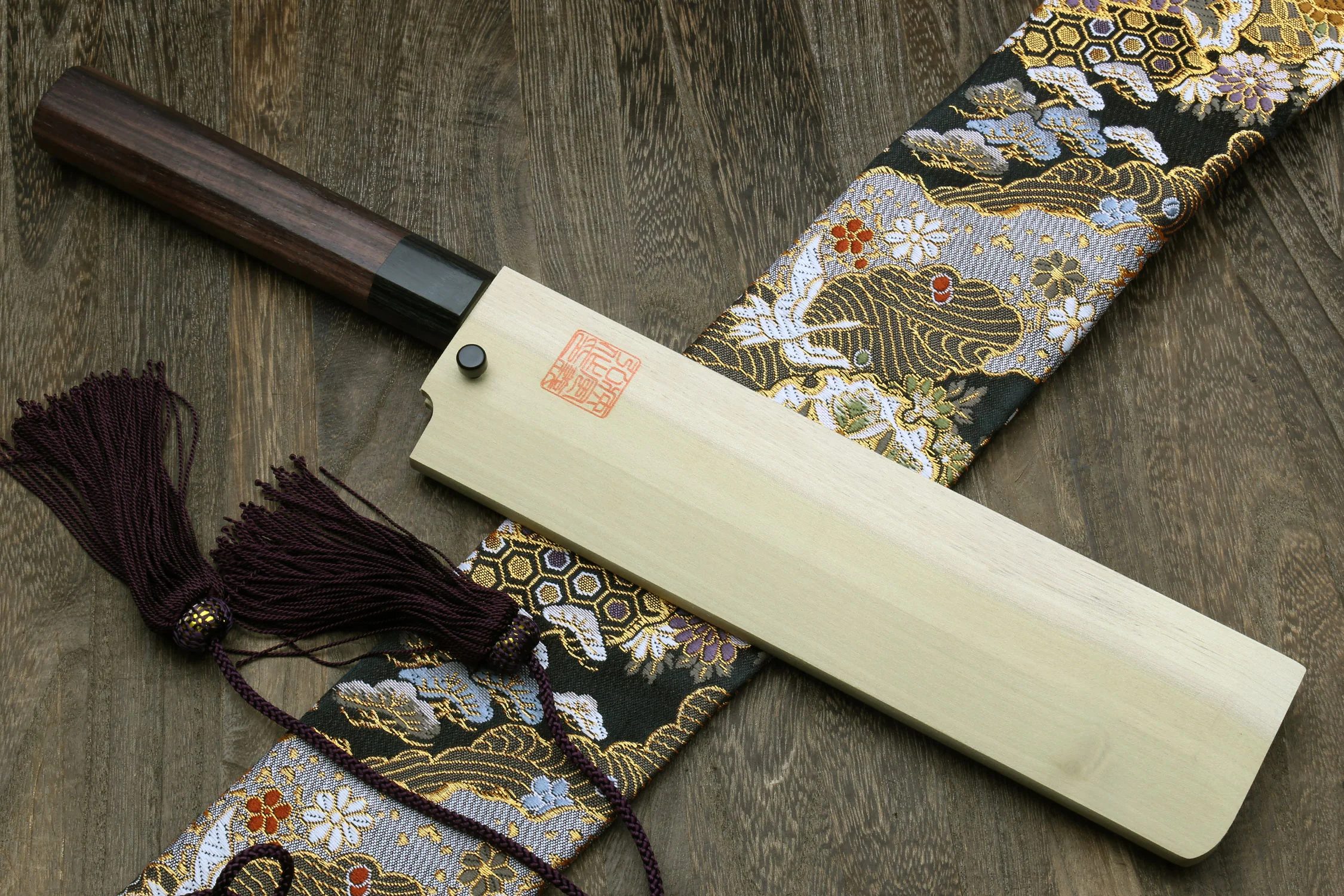 Yoshihiro Hongasumi Ginsan (Hakugin) High Carbon Stain Resistant Edo Usuba Traditional Japanese Vegetable Chopping Chef Knife Shitan Handle - Image 8