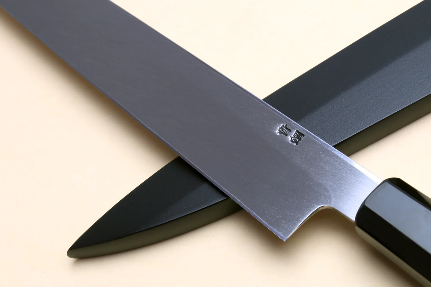 Yoshihiro Honyaki Aoko Blue Steel Mirror Finished Yanagi Sushi Sashimi Japanese knife with Ebony Handle - Image 5