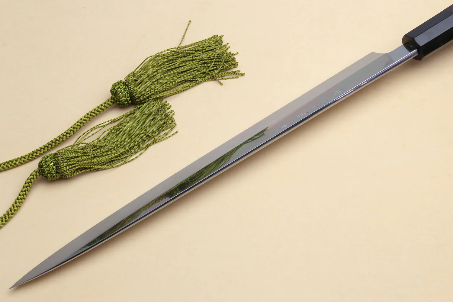 Yoshihiro Honyaki White Steel Mirror-Finished Yanagi Ebony Handle - Image 6