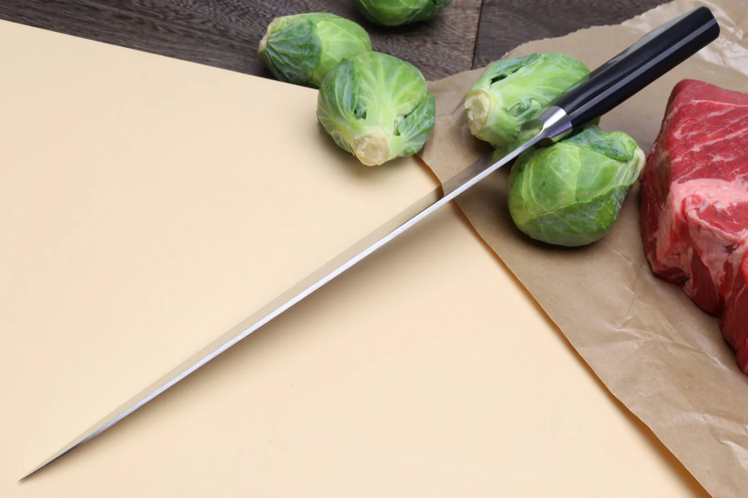 Yoshihiro Inox Stain-resistant Aus-10 Steel Ice Hardened Sujihiki Slicer Chefs Knife - Image 4