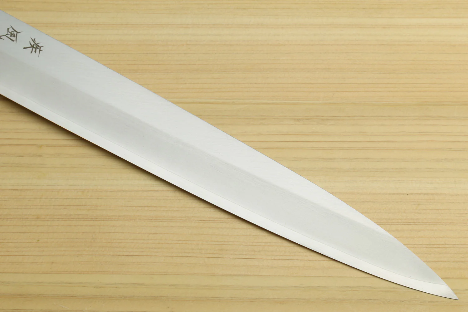 Yoshihiro Inox Stainless Steel Yanagi Sushi Sashimi Japanese Knife with Saya Cover - Handle Type A - Image 5
