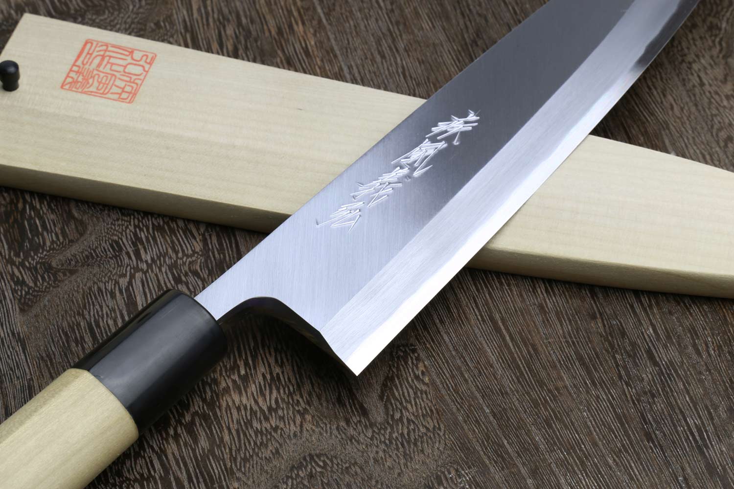 Yoshihiro Kasumi White Steel Mioroshi Filet Sushi Sashimi Japanese Chef Knife - Image 5