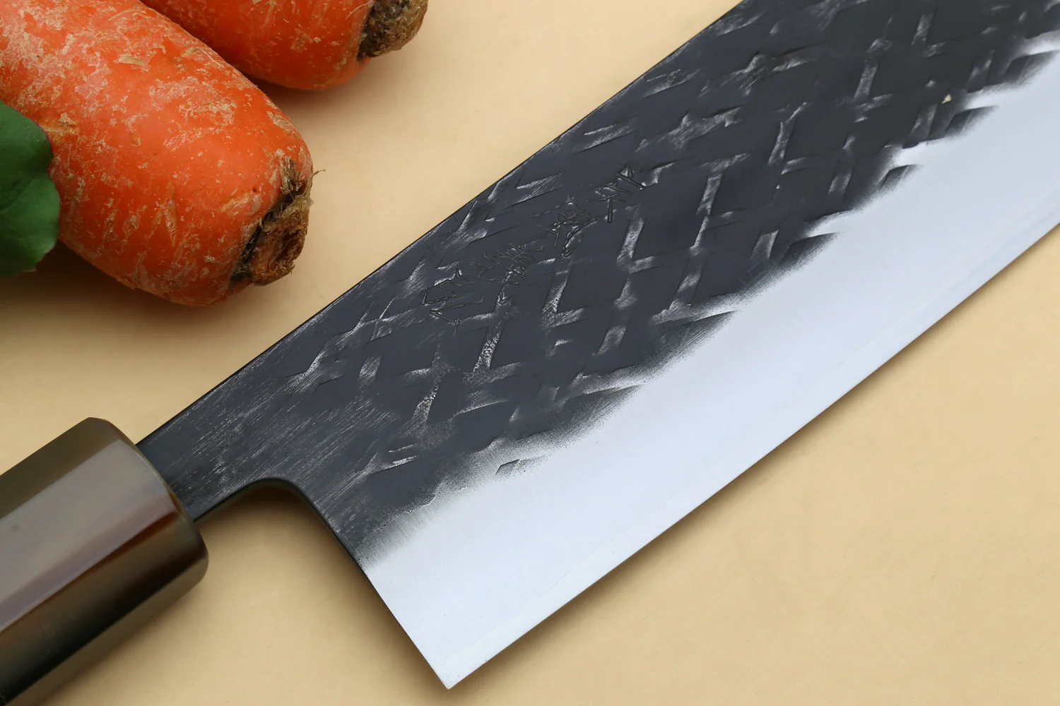 Yoshihiro Kurouchi Stainless Clad Nashiji High Performance SLD Nakiri Vegetable Knife - Image 4