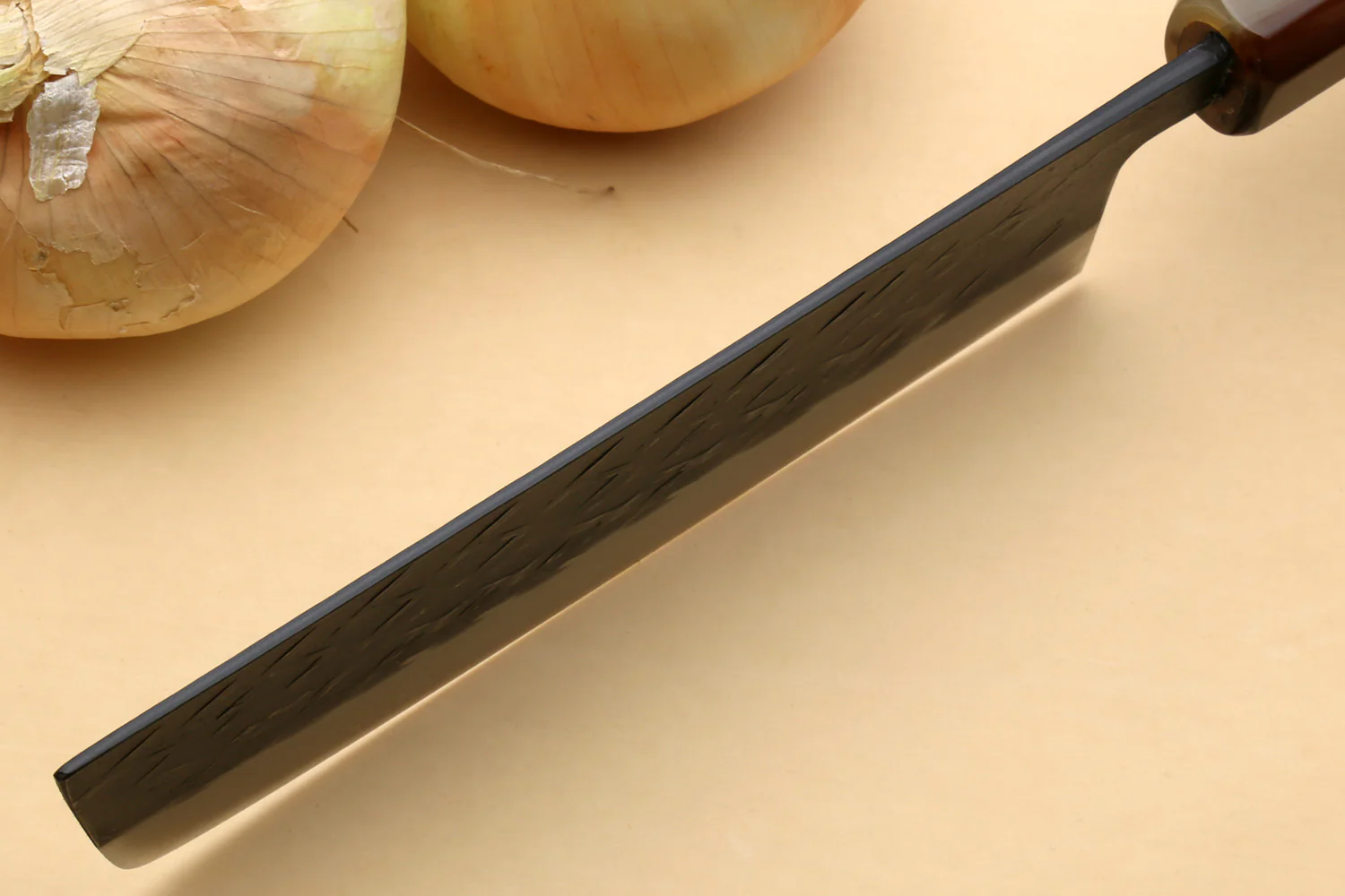 Yoshihiro Kurouchi Stainless Clad Nashiji High Performance SLD Nakiri Vegetable Knife - Image 7