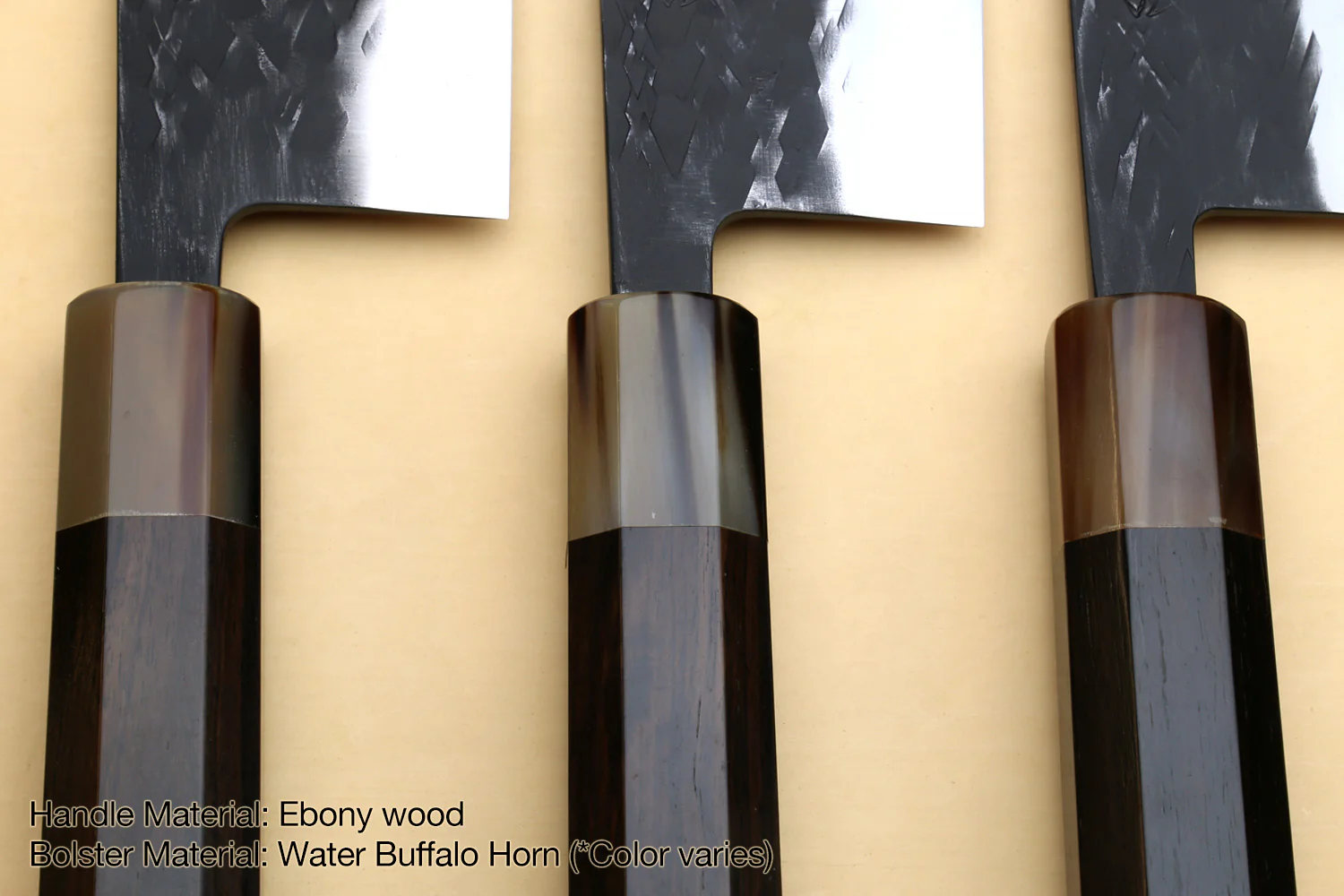 Yoshihiro Kurouchi Stainless Clad Nashiji High Performance SLD Nakiri & Petty 2pc Knife Set - Image 3