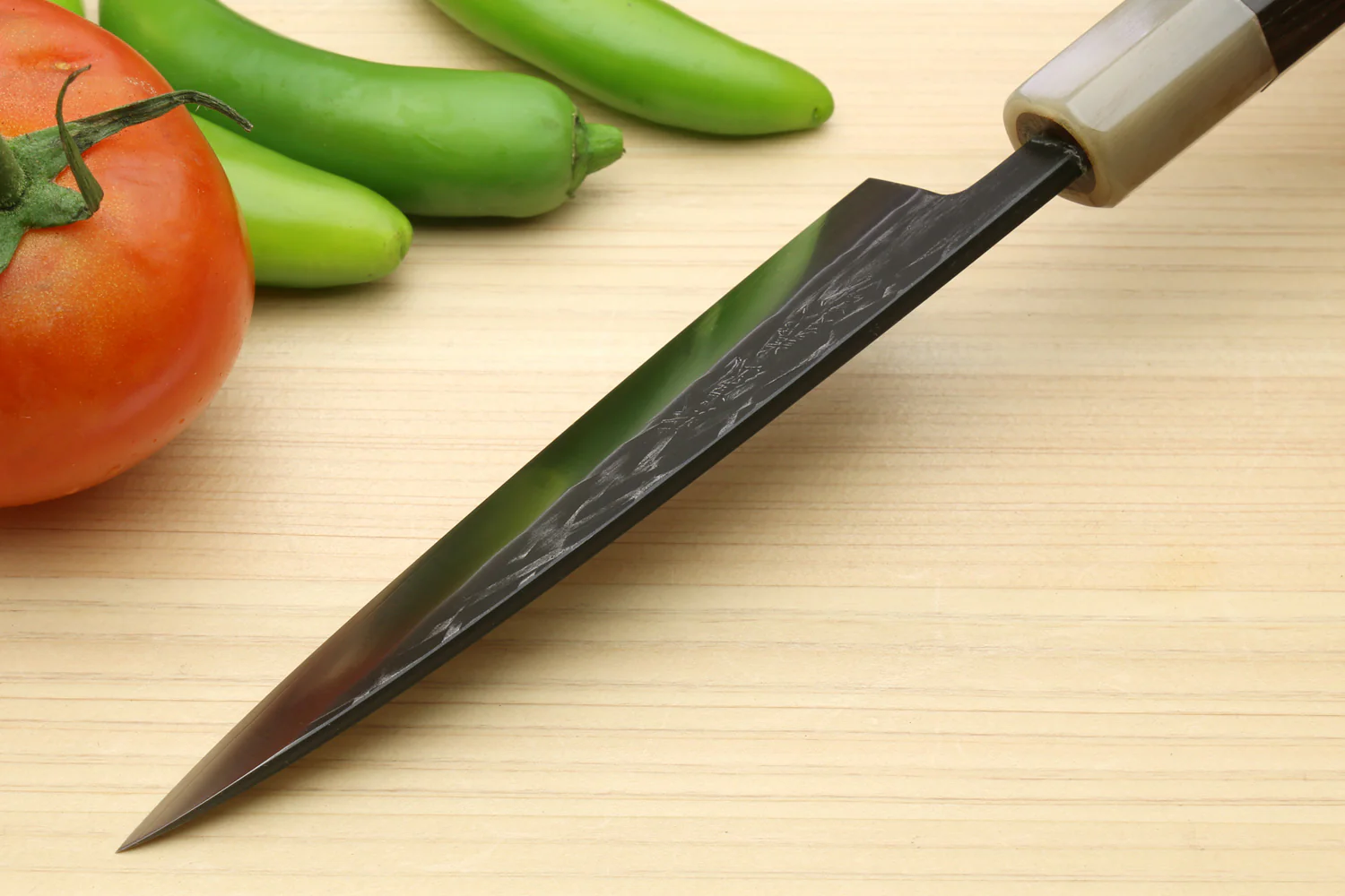 Yoshihiro Kurouchi Stainless Clad Nashiji High Performance SLD Santoku & Petty 2pc Knife Set - Image 8