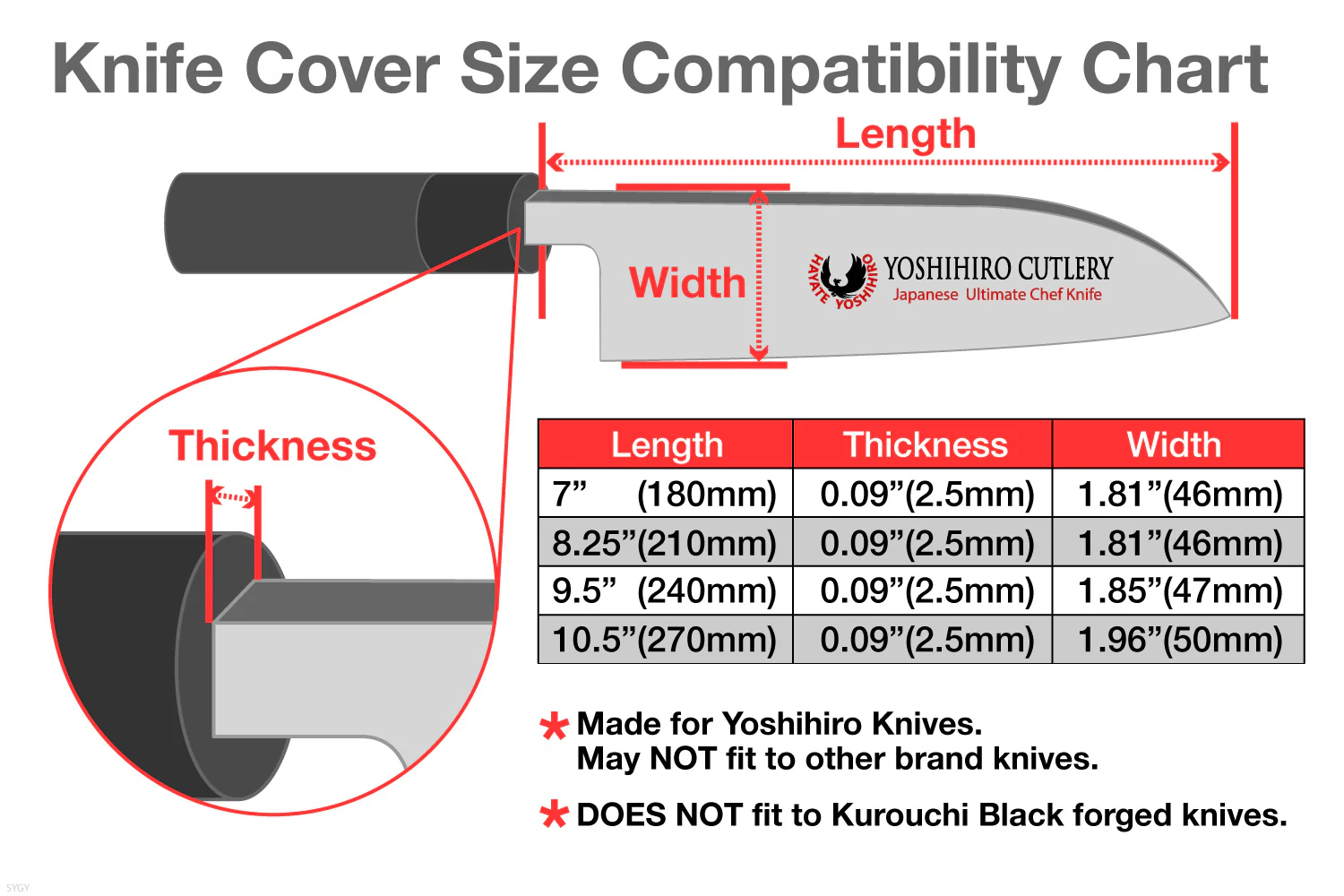 Yoshihiro Lacquered Magnolia Wooden Blade Protector Saya Cover for Gyuto Chef Knife - Image 6