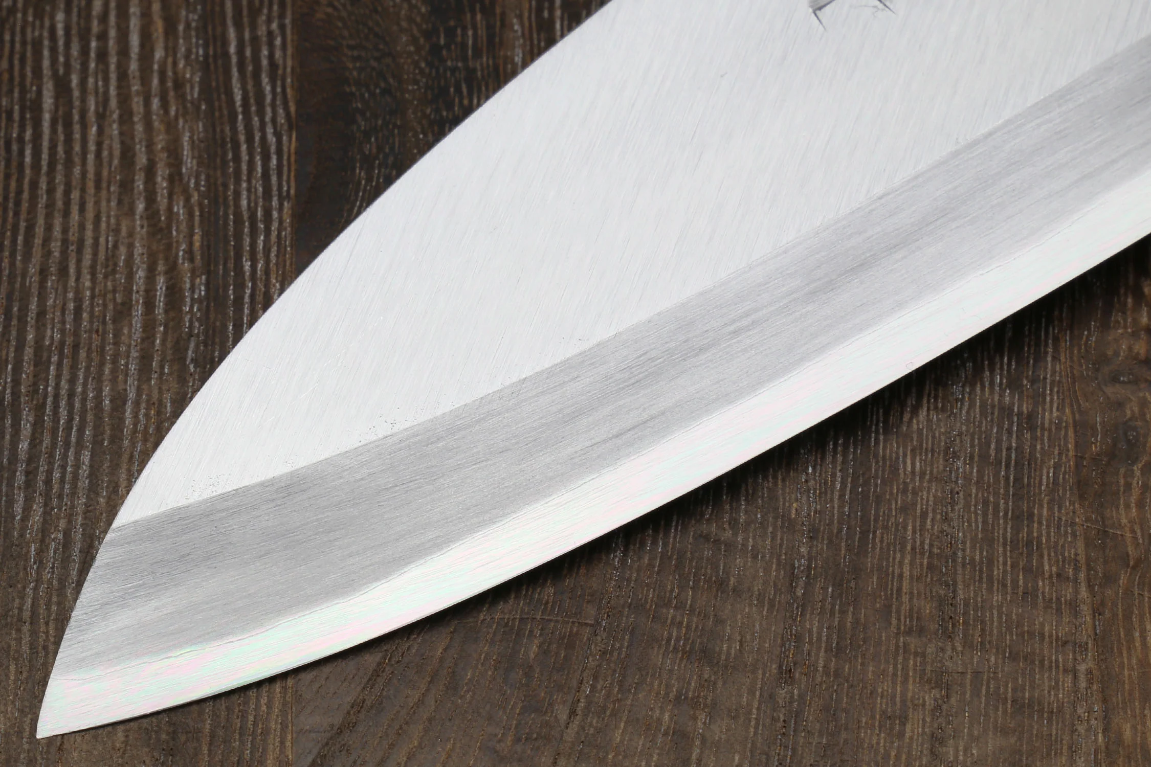 Yoshihiro Left Handed Kasumi White Steel Deba Fish Fillet Knife Shitan Handle - Image 4