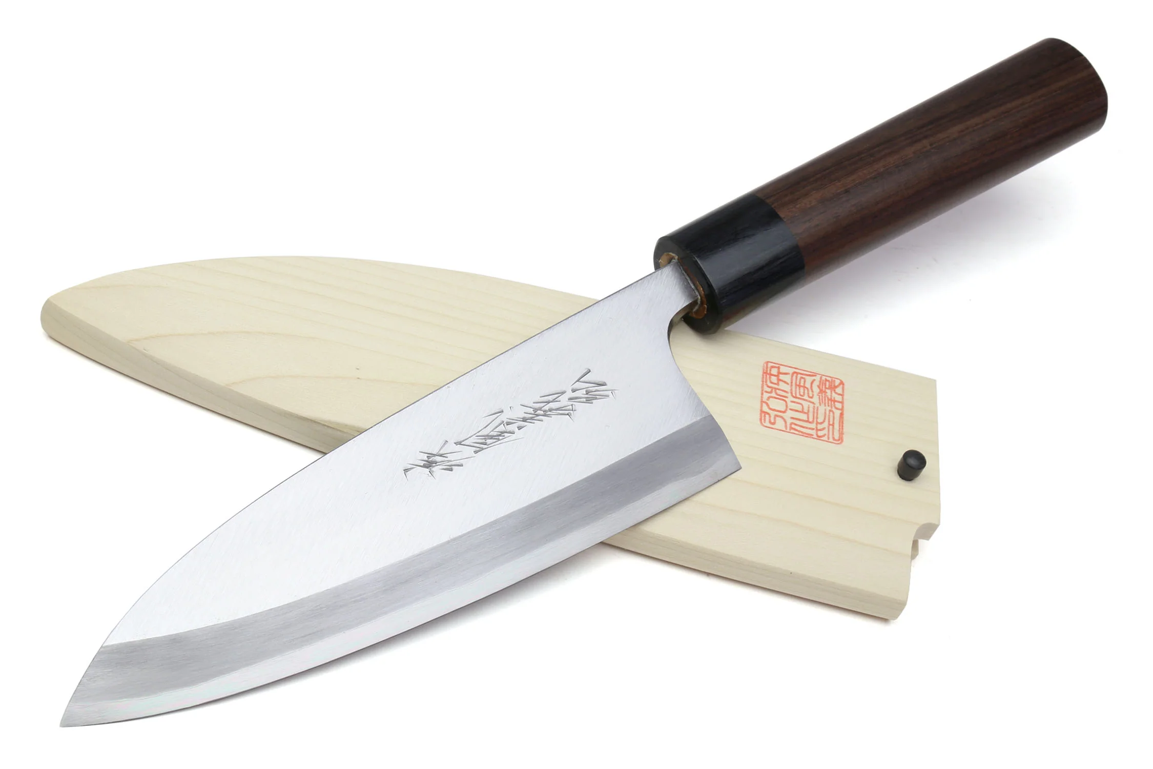 Yoshihiro Left Handed Kasumi White Steel Deba Fish Fillet Knife Shitan Handle - Image 9