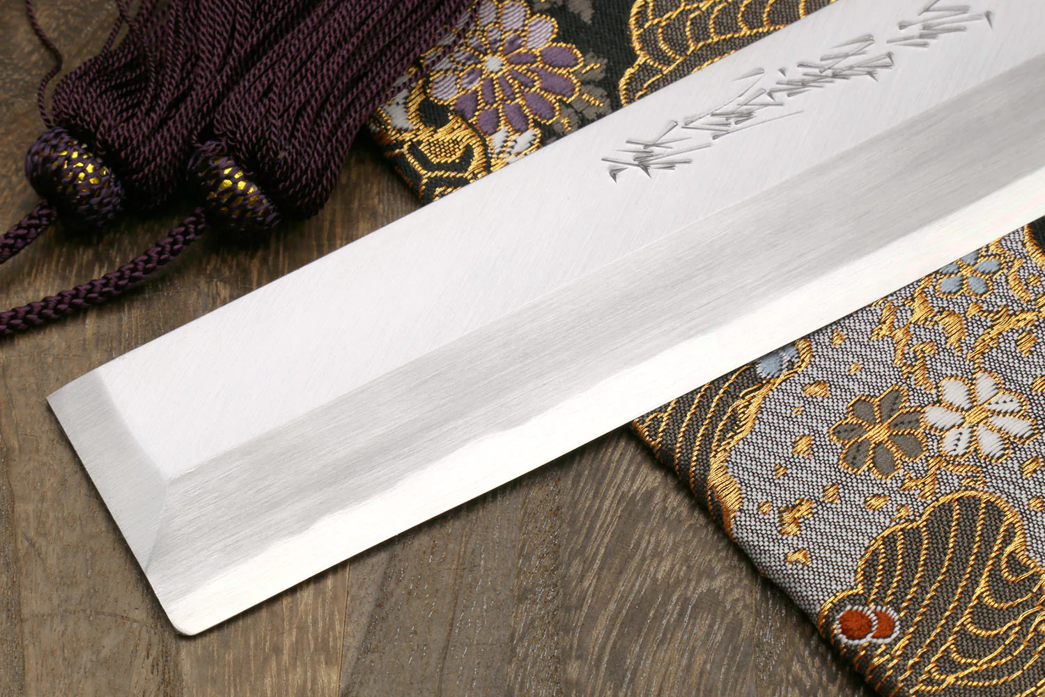 Yoshihiro Left Handed Kasumi White Steel Edo Usuba Traditional Japanese Vegetable Chopping Chef Knife Shitan Handle - Image 5