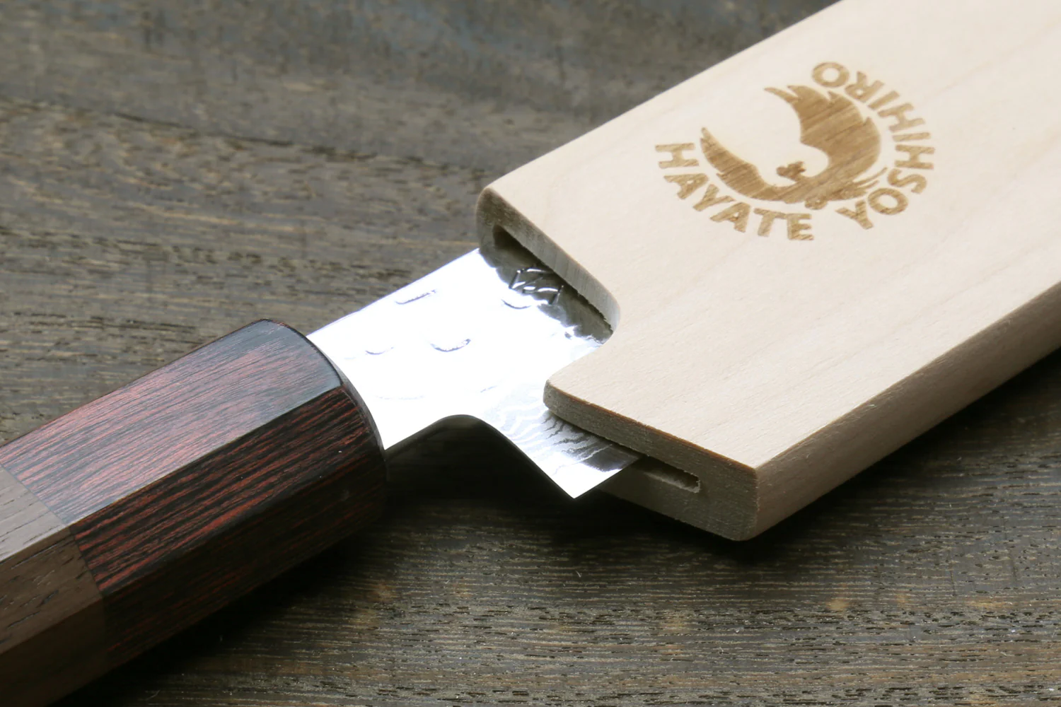 Yoshihiro Magnetic Oak Wood Saya Cover Blade Protector for Petty 6" (150mm) - Image 2