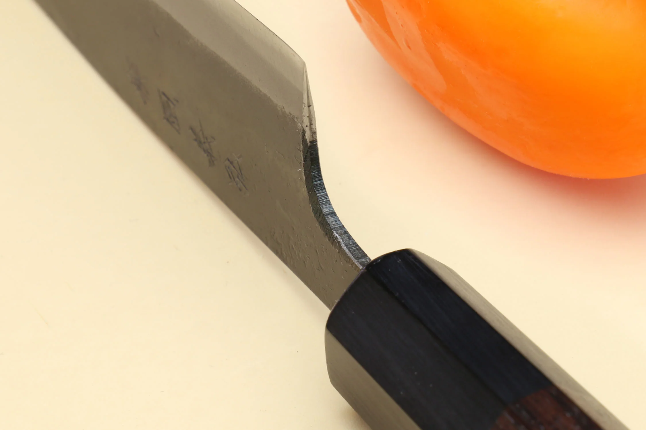 Yoshihiro Mizu Yaki Blue High Carbon Steel #1 Kurouchi Petty Japanese Utility Knife Shitan Handle - Image 8
