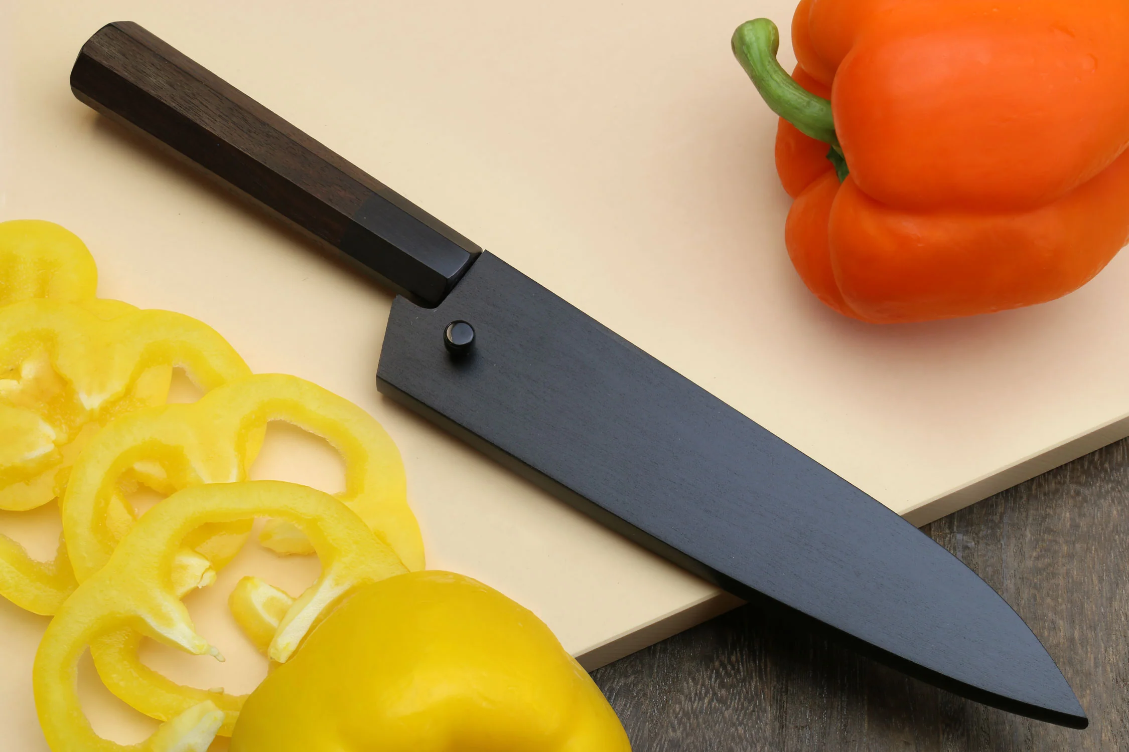 Yoshihiro Mizu Yaki Blue High Carbon Steel #1 Kurouchi Petty Japanese Utility Knife Shitan Handle - Image 9