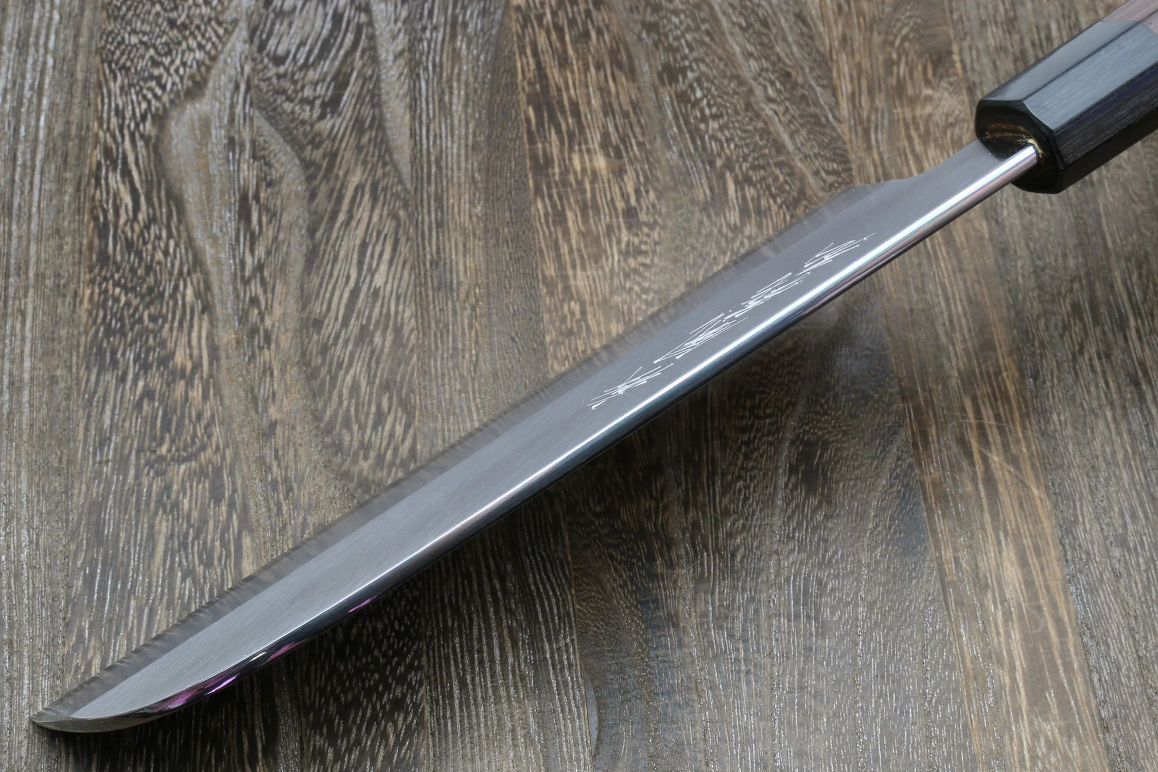Yoshihiro Hongasumi Ginsan (Hakugin) High Carbon Stain Resistant Kama Usuba Traditional Japanese Vegetable Chopping Chef Knife Shitan Handle - Image 7