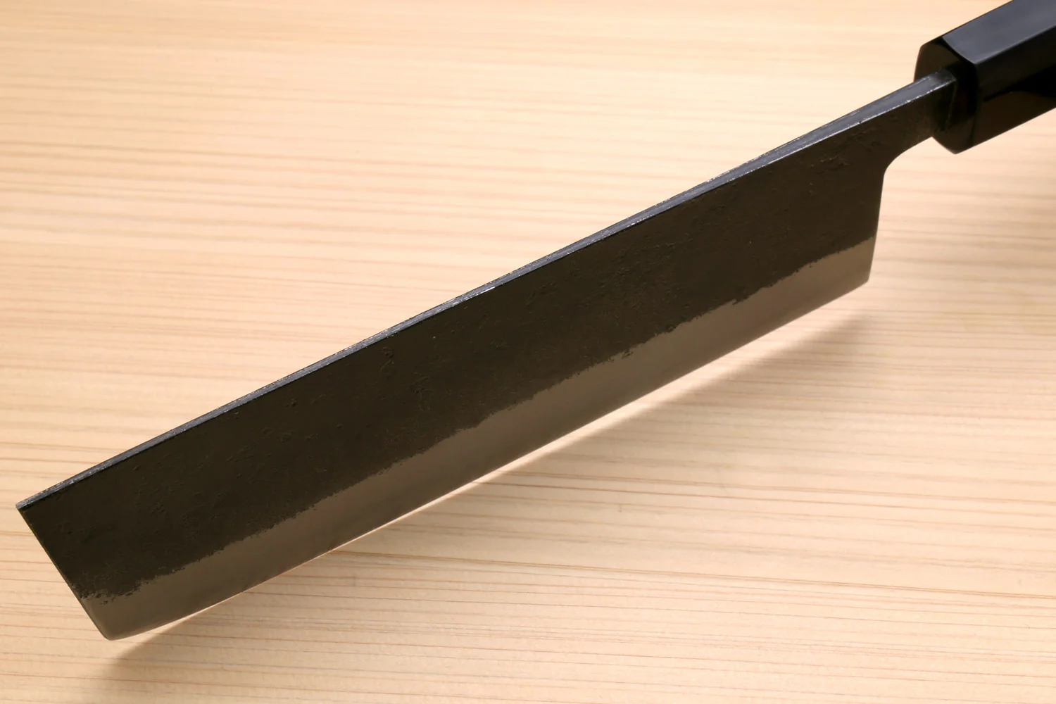 Yoshihiro Nashiji High Carbon White Steel #2 Japanese Nakiri Vegetable Knife with Cocobolo Wood Handle - Image 6