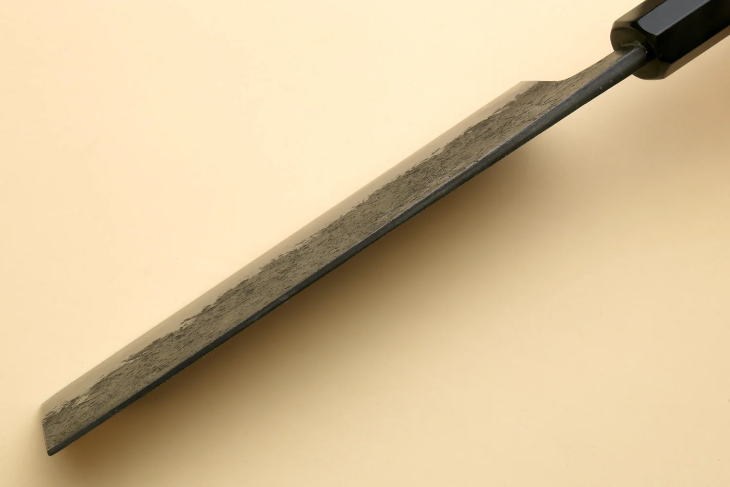 Yoshihiro Nashiji High Carbon White Steel MAZAKI Nakiri Japanese Vegetable Knife with Camphor Handle - Image 8