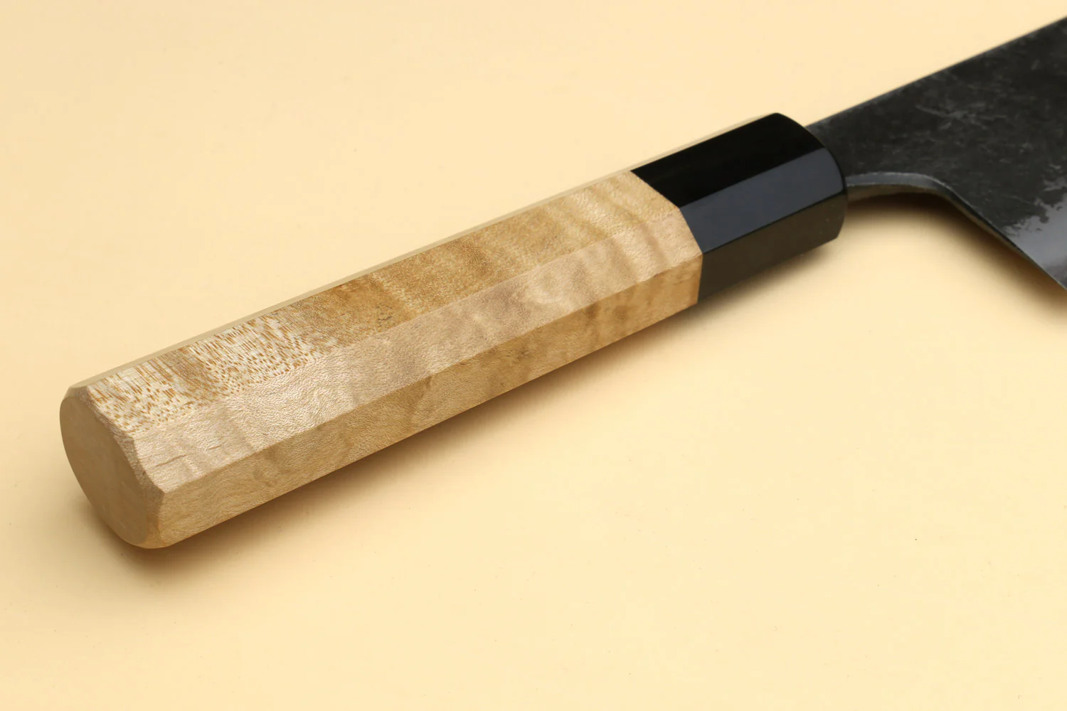 Yoshihiro Nashiji High Carbon White Steel MAZAKI Nakiri Japanese Vegetable Knife with Camphor Handle - Image 9