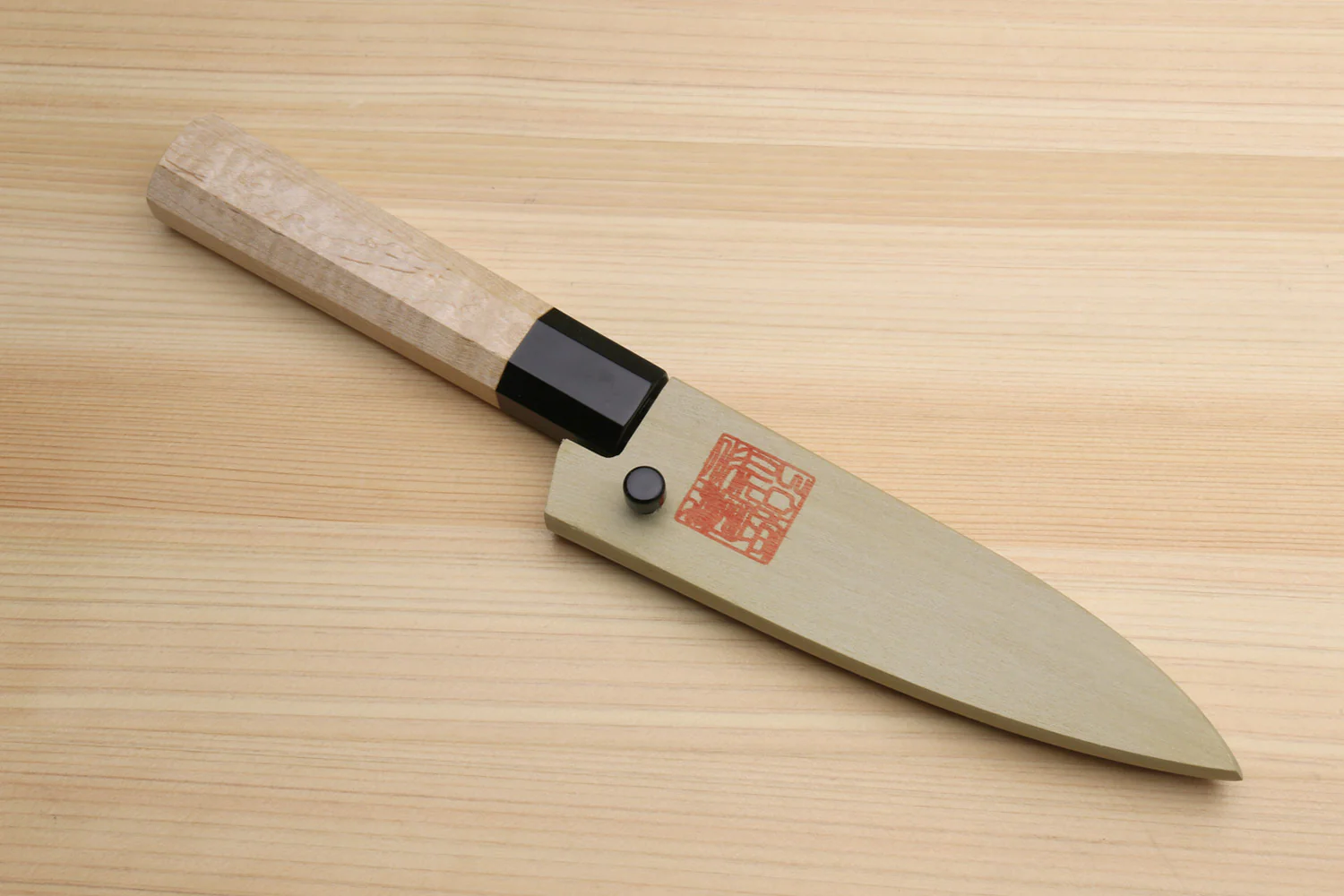 Yoshihiro Nashiji High Carbon White Steel MAZAKI Paring Japanese Peeling Knife 3.5" (90mm) with Camphor Handle - Image 7