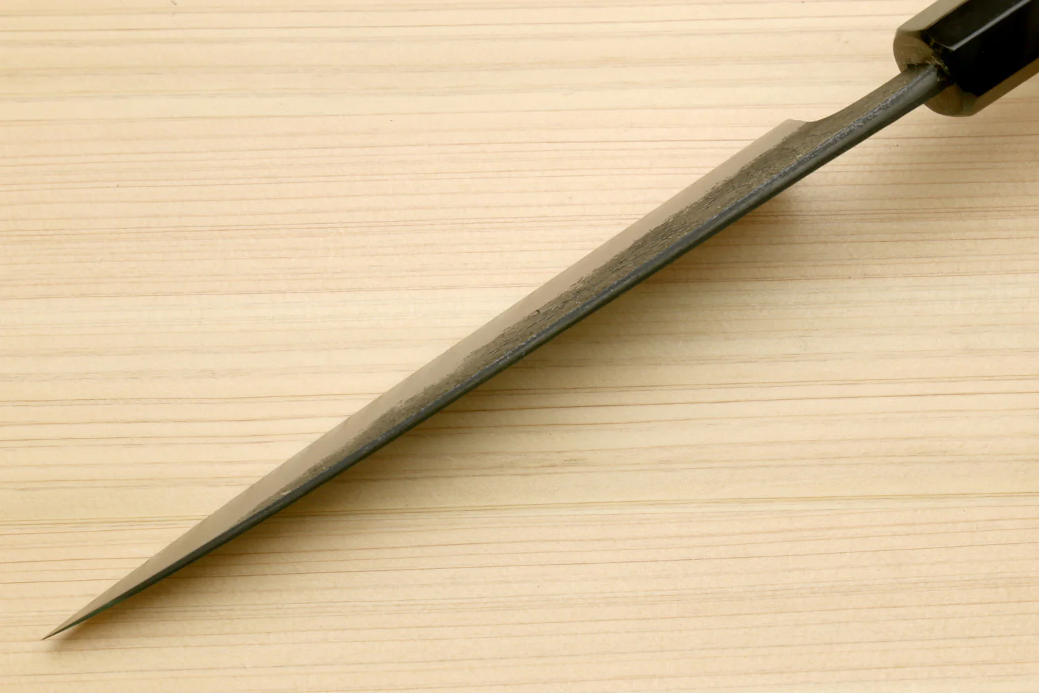 Yoshihiro Nashiji High Carbon White Steel MAZAKI Petty Utility Japanese Chefs Knife with Camphor Handle - Image 7