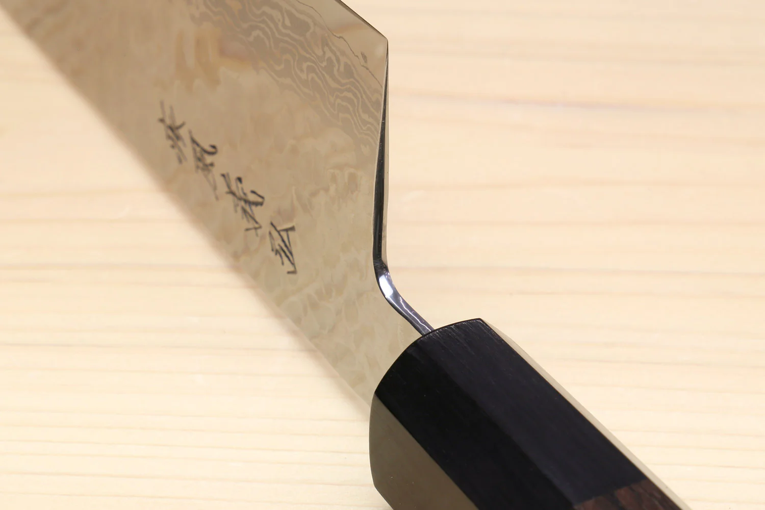 Yoshihiro VG-10 46 Layers Hammered Damascus Kiritsuke Multipurpose Japanese Chefs Knife (Octagonal Shitan Rosewood Handle) - Image 6